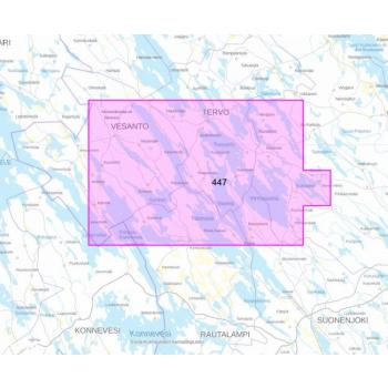 Sisävesikartta 447, Konnevesi – Virmasvesi 1:40 000 2005