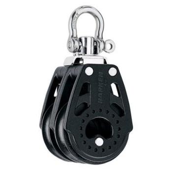 Harken 40 mm Carbo tuplaploki leikarilla