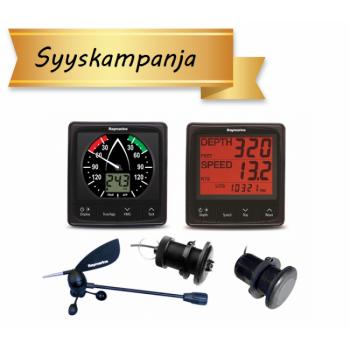 Raymarine i50 Tridata + i60 Wind järjestelmät antureineen