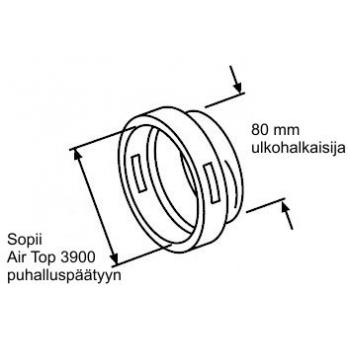 Webasto supiste AT3900 puhalluspäätyyn 80 mm letkulle