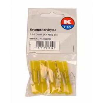 Kutistejatkosholkki 2,5-6 mm² keltainen 5 kpl / pkt