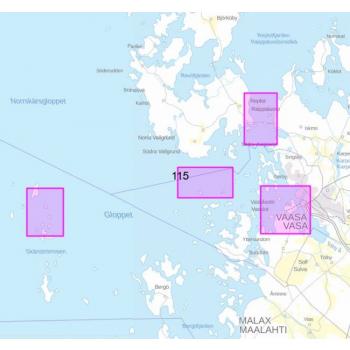 Satamakartta 115, Veckargrund, Nygrund, Vaasa & Raippaluoto 1:20 000, 2022